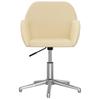 Dining Room Chairs 2 pcs Swivel Cream Fabric