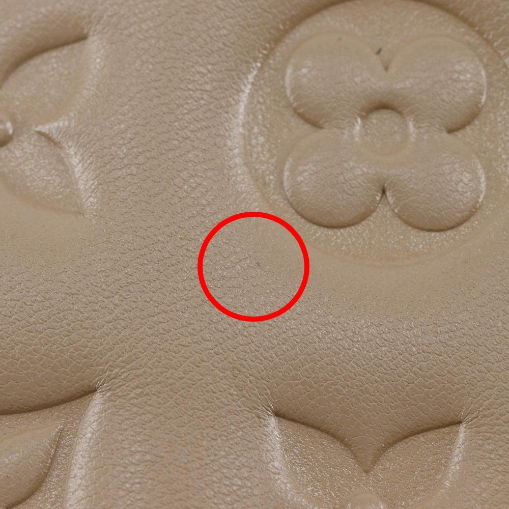 Louis Vuitton Zippy Wallet Purse M81511 Monogram Coussin Taupe Beige Lambskin Women Used