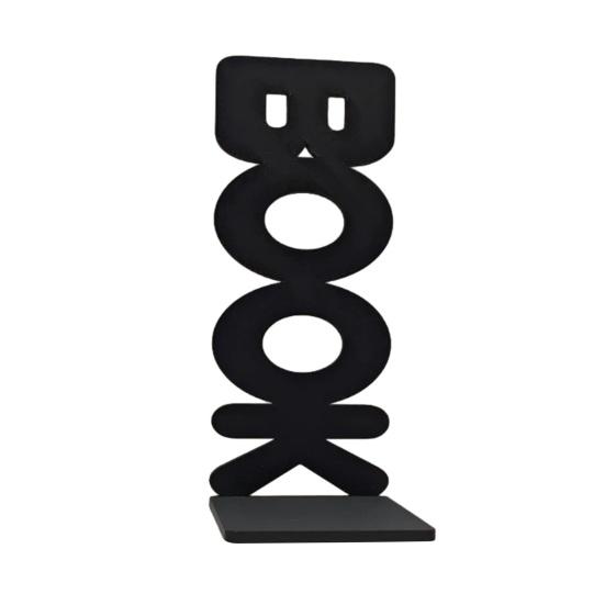 Creative Bookend Ornaments 3D Printed BOOK Letter Bookend, Minimalist Book Support Stand, Thickened Anti-Slip Decorative Supports for Desks