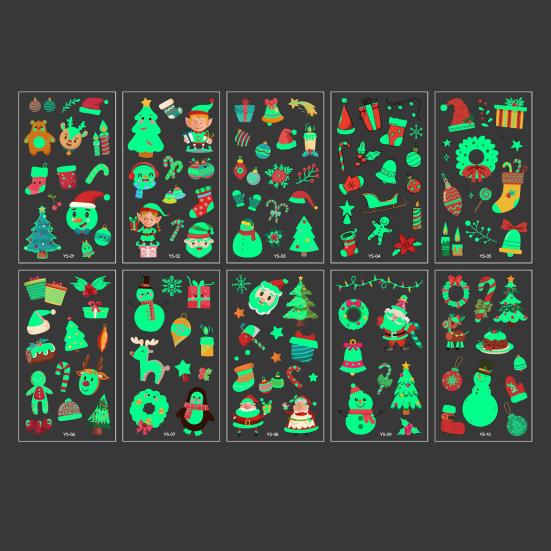 10Pcs Tattoo Decals Easy To Use Anti-fall Lovely Waterproof Sweat-proof DIY Accessory Trendy Halloween Pumpkin Tattoo Stickers for Children