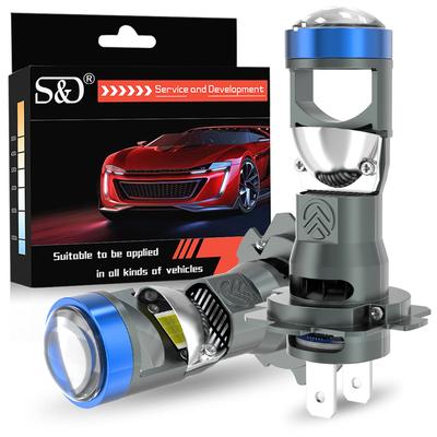 2 шт. H7 светодиодные линзы для проектора лампы фар 1:1 светодиодный проектор беспроводной мини-объектив 20000 лм 50 Вт автомобильная Plug&Play турболампа 6000 К белый LHD