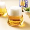 Edo Fuji Appears When You Pour Tajima Glass Fuji Hoei Glass Pair with Wooden Box Clear Sakura Color [Handmade Glass] Mt. Beer! Mt. +