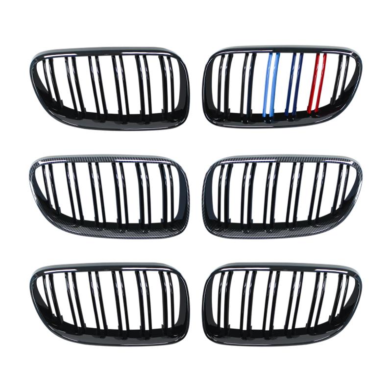 Front Bumper Kidney Grill For BMW E92 E93 M3 2010-2013 Gloss Black Dual Line Grille Car Styling Racing Grilles Replacement Part