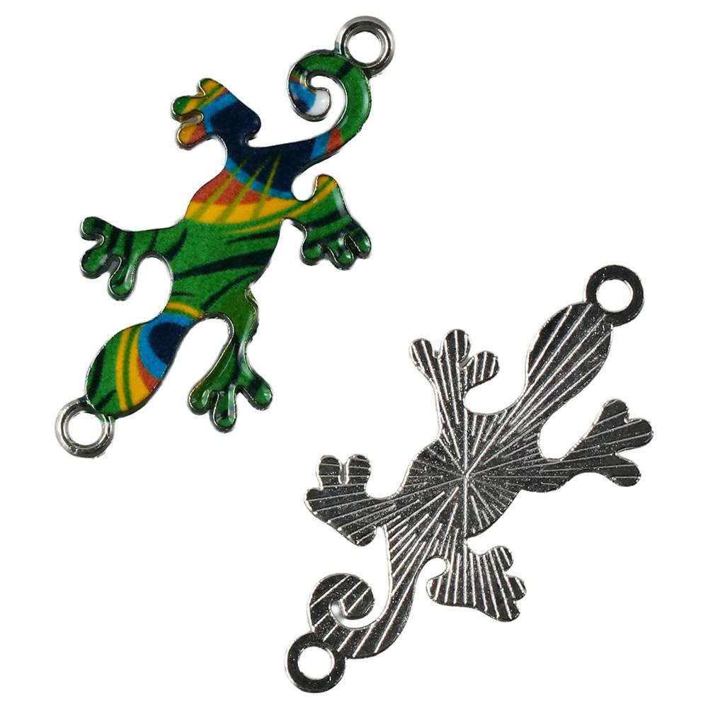 Mixed Color Gecko Charms Pendant Alloy Decorative Animal Pendant Jewelry Craft Making