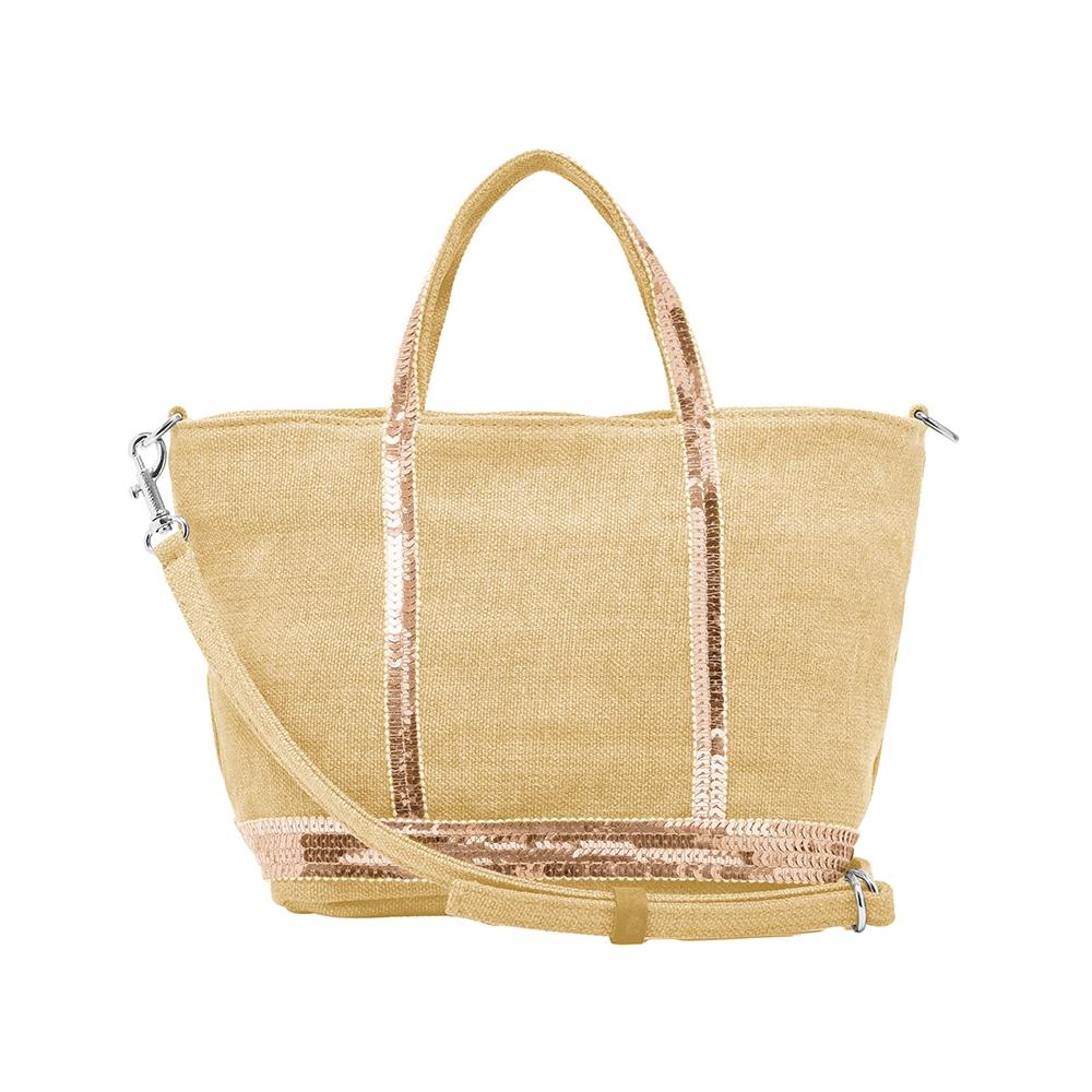 Vanessabruno Cabas Spangled Linen Zipper Tote Bag Mini Xs V40410 248