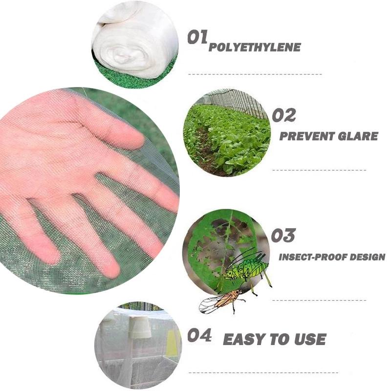 Garden Plant Insect Protection Net Vegetable Flower Fruit Woven Mesh Cover Plant Anti-Bird Net Pest Control Protective Net