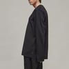 Y-3 FW22 Однотонная свободная футболка с круглым вырезом и длинными рукавами, топы унисекс, черный цвет H44794