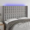 VidaXL LED Headboard Bedroom Furniture Double Bed Accessory Head of Bed Frame Interior Light Grey 3124480