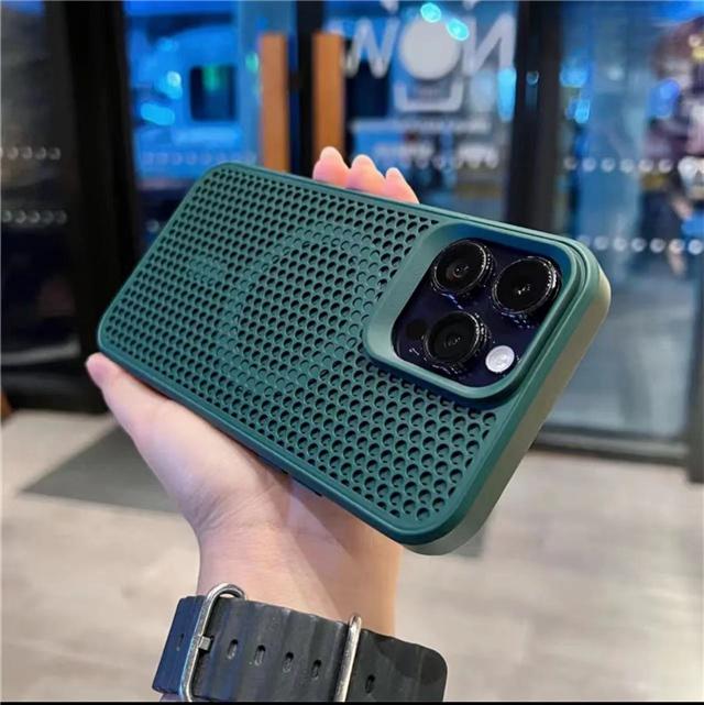 Роскошный сетчатый чехол для телефона с магнитной системой Magsafe и отводом тепла для iPhone 16 Pro Max Для iPhone 11 12 13 14 15 16Plus Защитная крышка