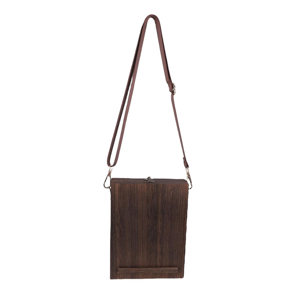 Writers Messenger Wood Box Portable Wooden Artist Bag Easel Sketch Box with Adjustable Shoulder Strap for Outdoor