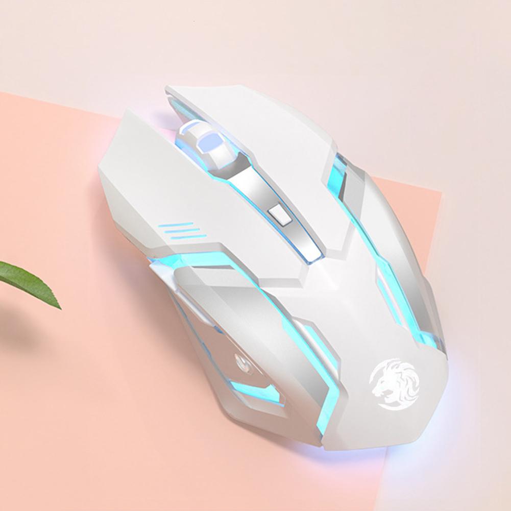 Игровая мышь перезаряжаемая 2.4G беспроводная 600 мАч Bluetooth мышь бесшумная эргономичная мышь для компьютера ноутбука светодиодная подсветка мыши