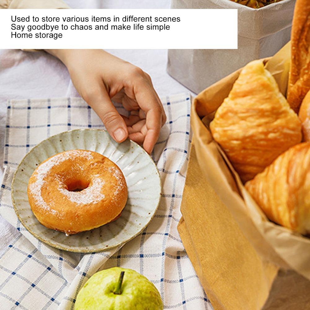 Waterproof Kraft Paper Bag Washable Waterproof Bag Snacks Bags Food Storage Bag Food Storage