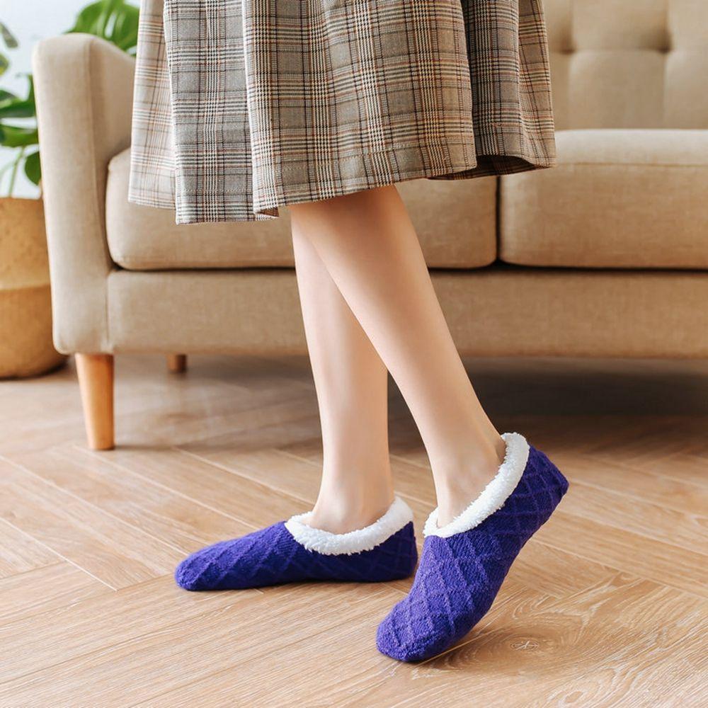 Non-slip Home Slippers Warm Socks Coral Fleece Socks Winter Floor Shoes Floor Socks Female Hosiery