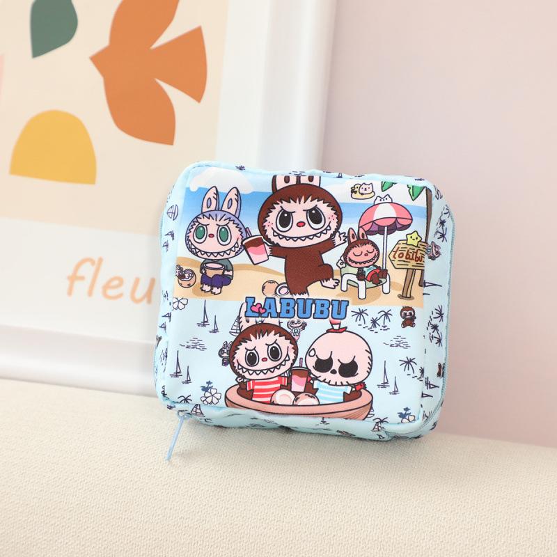 Cartoon Multi-color Canvas Women's Sanitary Napkin Storage Bag, Aunt Handkerchief Bag, Sanitary Cotton Storage Bag