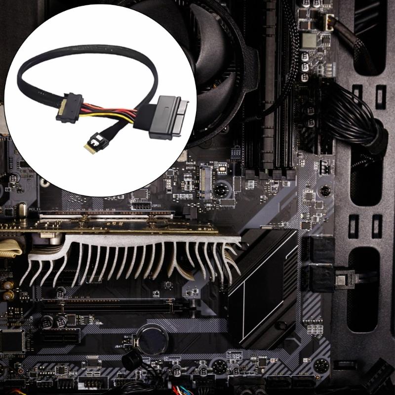Кабель данных SFF-8654 4i Male на SFF8639 Поддерживает протокол PCIe NVMe с интерфейсами для SSD U2U3