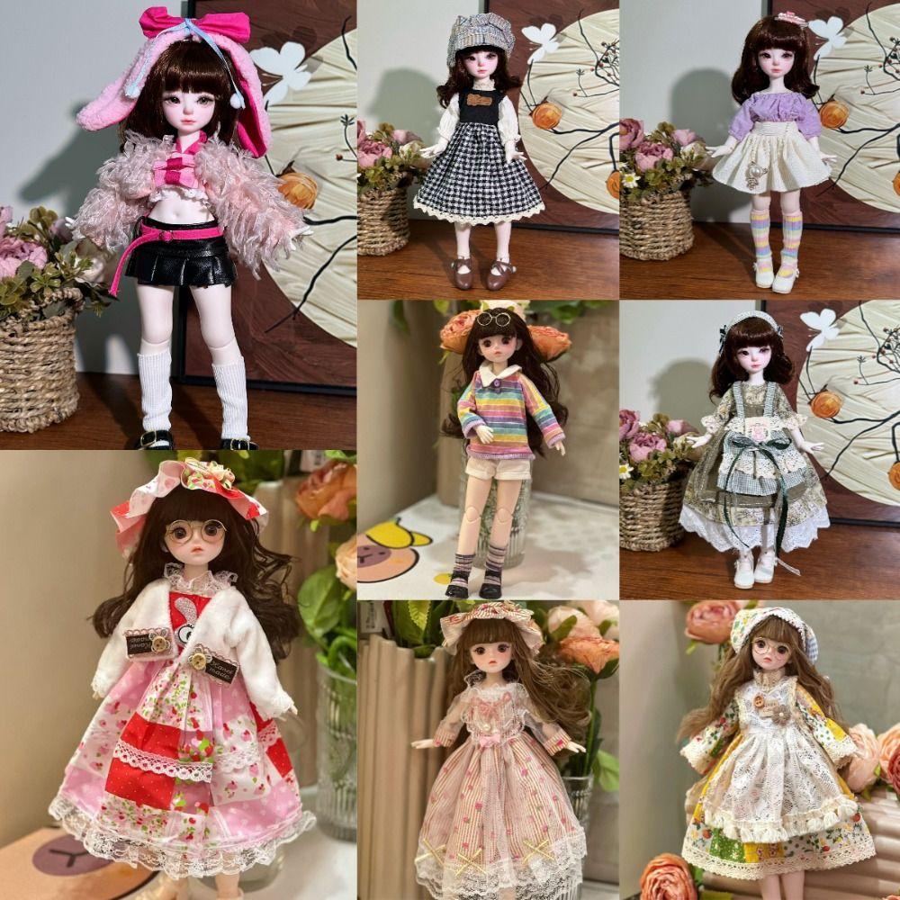 DIY 1/6 BJD Skirt 1/6 30cm Doll Doll Dress Up Fashion Doll'S Lolita Dress  Cotton Doll