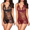 Женское сексуальное кружевное перспективное платье, эротическое нижнее белье с открытой спиной, цельная одежда для сна