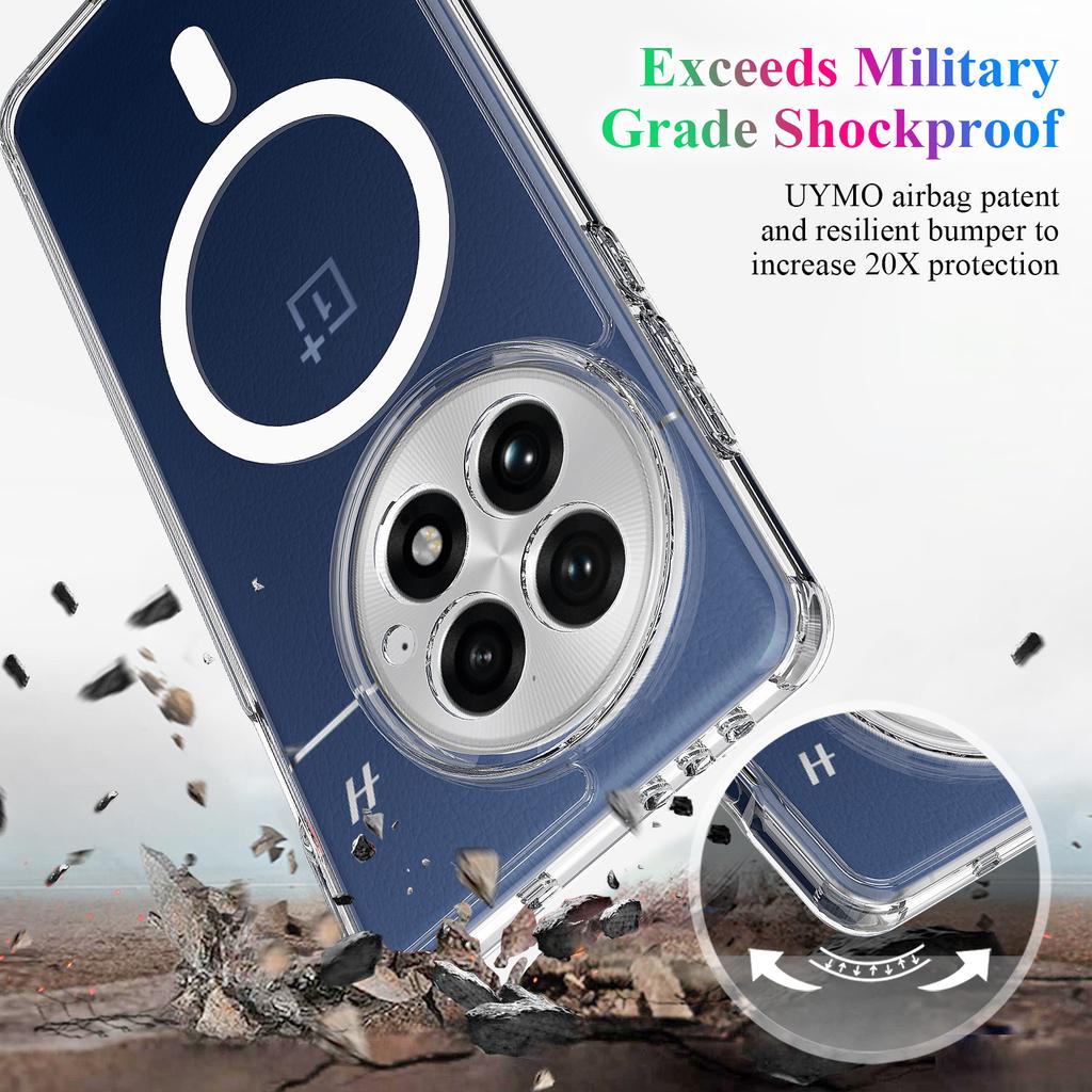 For OnePlus 13 Clear Phone Case Compatible with MagSafe TPU+Acrylic Back Cover