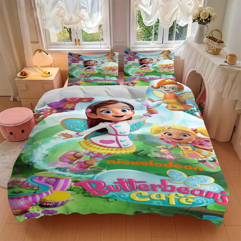 Butterbean'S Cafe Bedding 3 Piece Set HD Print Duvet Cover Pillowcases for Teens Adult Bedroom Decoration Christmas Gift