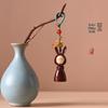 Purple Sandalwood Bunny Pendant: Cute Rabbit Mobile Chain & Bag Keyring for Women