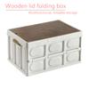 Outdoor Camping Wooden Cover Folding Box Folding Table Folding Camping Box Household Box