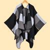 Women's Scarf Shawl Creative New Size Square Split Fork Thickened Large Cape Warm Shawl