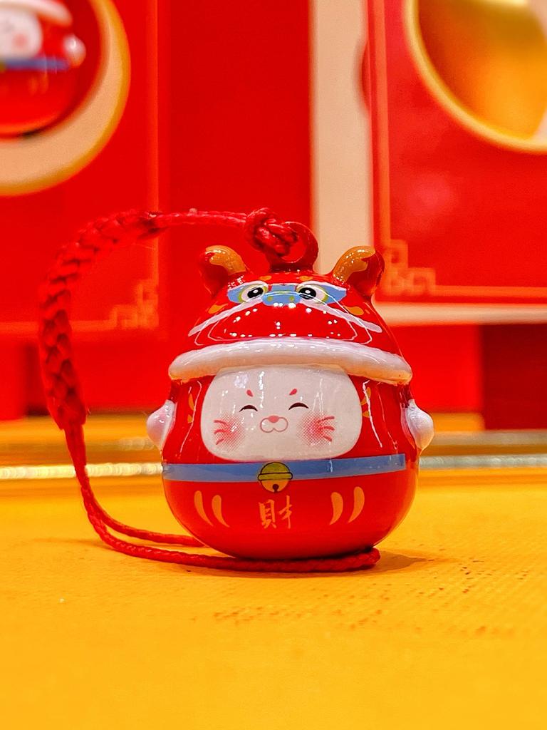 Colorful Dragon Head Hat Water Sound Bell Keychain Delightful Charm For Key Accessories