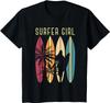 Surfer Girl Surfboard Surfing Women Girls Surf Ocean Surfing T-Shirt Streetwear Men Clothing Tops Graphic T Shirts Camisas