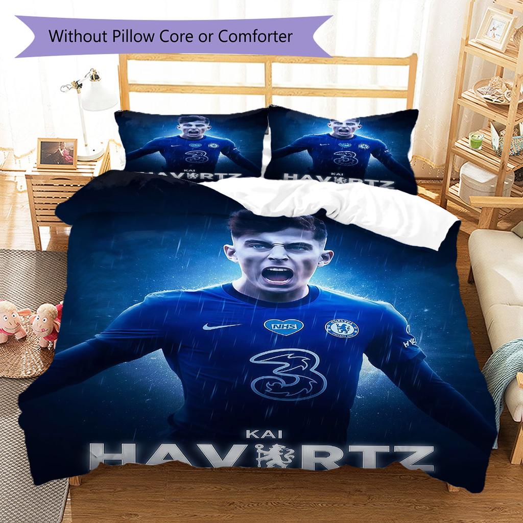 Kai Havertz Warrior Bedding Quilt Set Quilt Cover Pillowcase Home Decoration Birthday Gift (1 * duvet cover + 2 * pillowcase, without core)