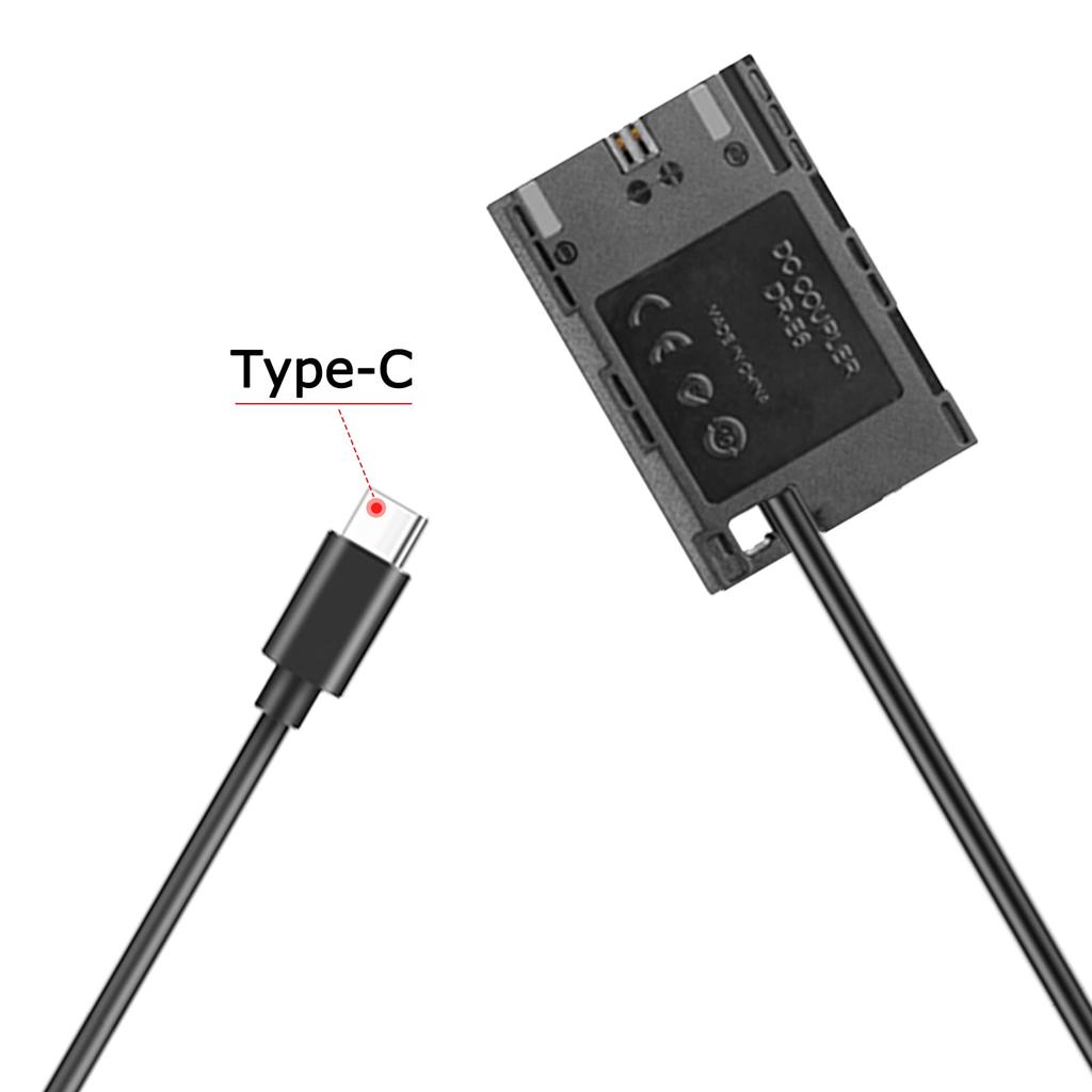 Raeisusp Spring Cable DC Coupler Dummy Kit Compatible with Canon EOS 5D Mark 6D Mark 7D Mark II Type-C DR-E6 LP-E6 USB-C 90D, 80D, 70D, 60D, R, R5,