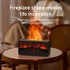 Dynamic Flame Fireplace Air Humidifier Waterless Auto-Off Aroma Essential Oil Diffuser with Remote & Realistic Fireplace Lights