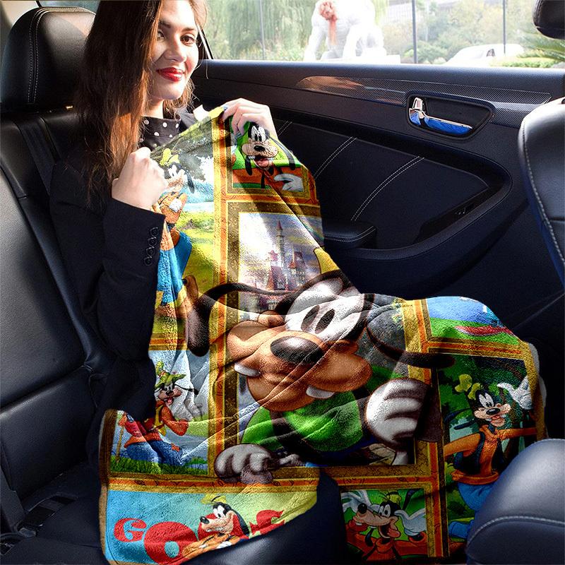 1pc. Disney Goofy Multi-Picture Frame Throw Blanket, Home Office Outdoor Gift for Kids and Adults (80x60 inches)