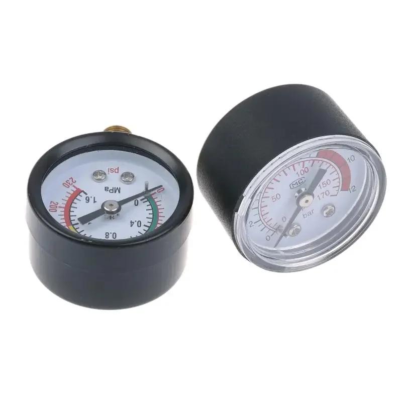 Манометр для компрессора, пневматический, гидравлический, 0-12 бар / 0-170 PSI, с легко читаемым циферблатом, измерительный прибор