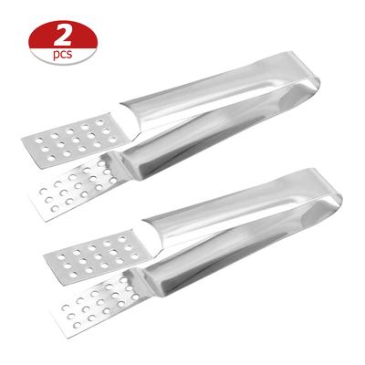 2 шт. пинцета из нержавеющей стали для чайных пакетиков, зажимы для чайных пакетиков с отверстиями, щипцы для чайных пакетиков