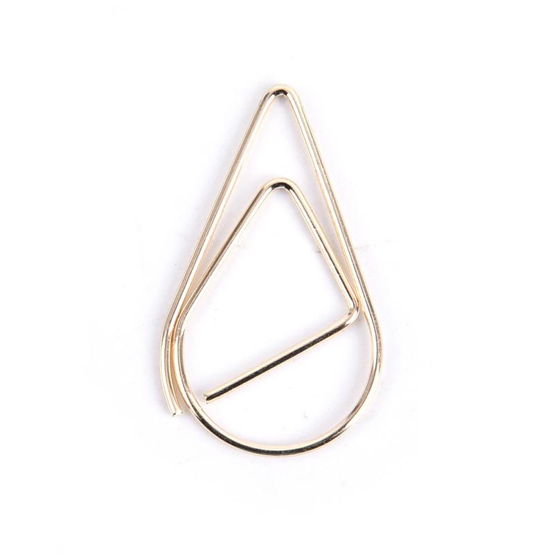 50 шт., металлические скрепки в форме капли, кавайные милые закладки, канцелярские принадлежности