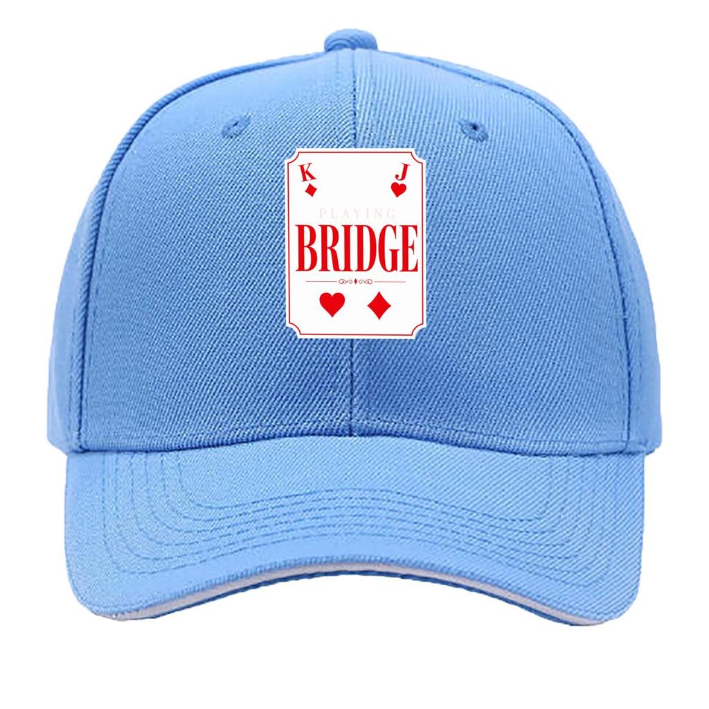 Playing Bridge Card Game Typography Hip Hop hat Fashion Outdoor Sports Sandwich Baseball Cap