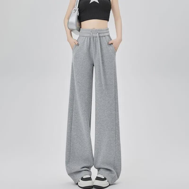 Женские спортивные брюки с высокой талией и широкими штанинами весна/осень 2024 года - LuLu Trendy Comfort Pants