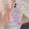 Роскошный лазерный 3d чехол для телефона Love Heart Wave Edge для Iphone 13 12 11 Pro Xs Max X Xr стильный противоударный мягкий чехол Aurora