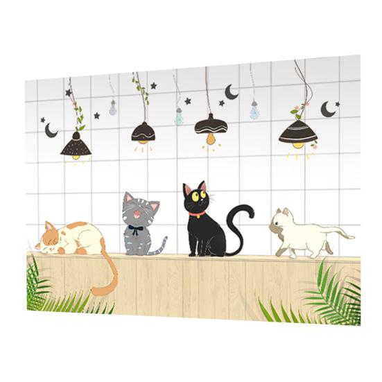 Маслостойкие наклейки на стену Yousheng Защита стены кухонного фартука Водонепроницаемые Термостойкие Статические наклейки для кухни Столовой Столешницы