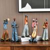 Nostalgic Trumpet Player Figurine for Home Decor, Classic Melody-Playing Sculpture Ornament for Shelf Cabinet Desktop Table In Home Office Hotel Bar