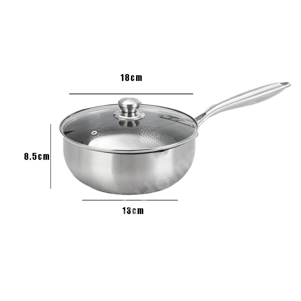 316 Stainless Steel Honeycomb Frying Pan Steak Cooking Non-Stick Pan Induction Cooker Universal Kitchen Cookware Flat Bottom Wok