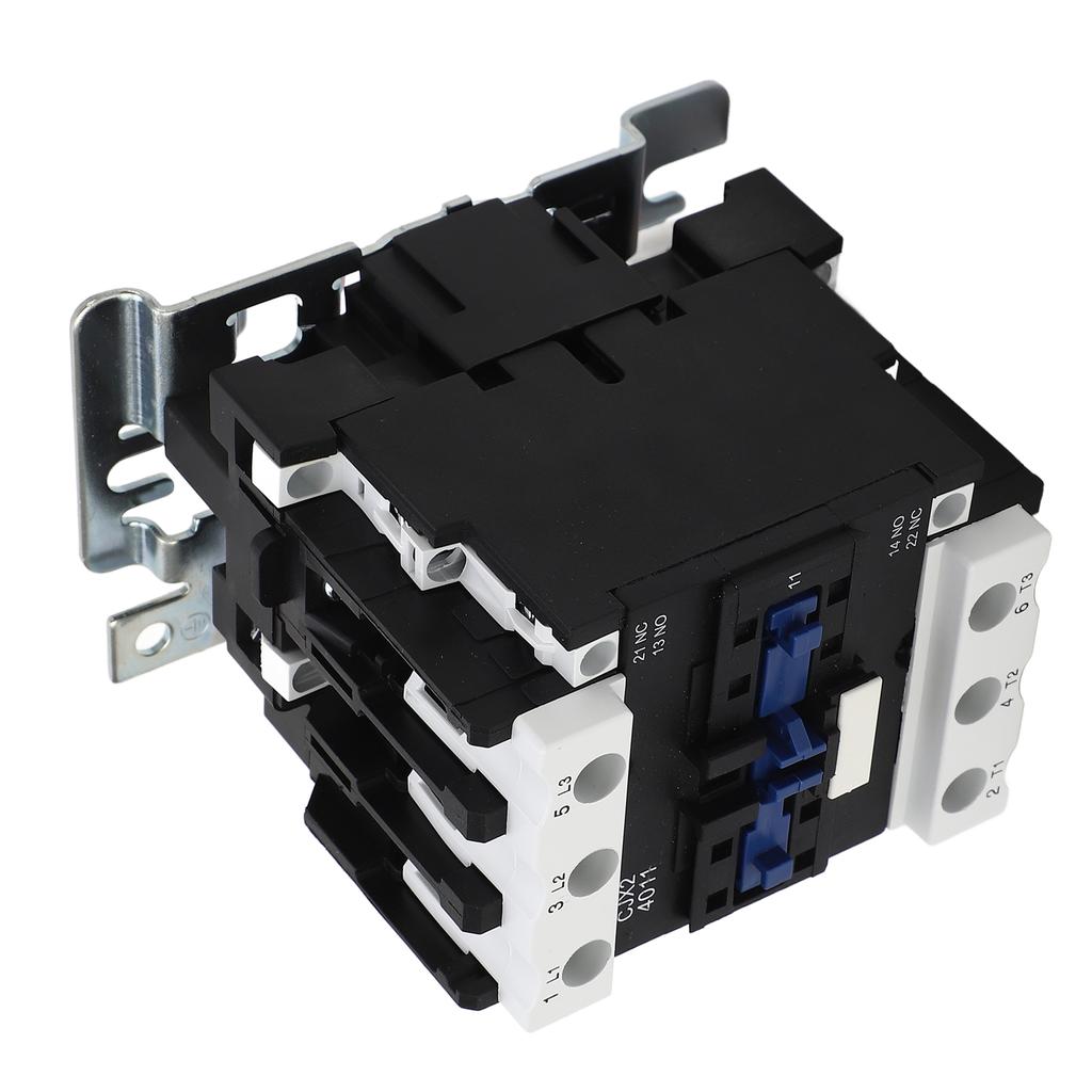Контактор переменного тока 220 В 3П 1НО 1НЗ Вспомогательные 3НО Монтаж на основную рейку Серебряные контакты Низковольтный контроллер двигателя 40А