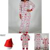 Festive Christmas Family Pajamas Set For Men Women Baby Kids Featuring Deer Print Design