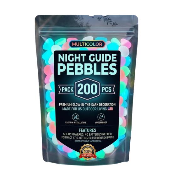 Resin Glow-in-the-Dark Pebbles, Night Guide Luminous Stones, Decorative Aquarium Fish Tank Rocks, Glow in The Dark Garden Stones, Glowing Stones for