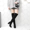 Fashion Women Over-the-knee Boots Stretch Knit Long Socks Boots New Casual Black Sexy Nightclub Platform Shoes Autumn Boots Women Bottes