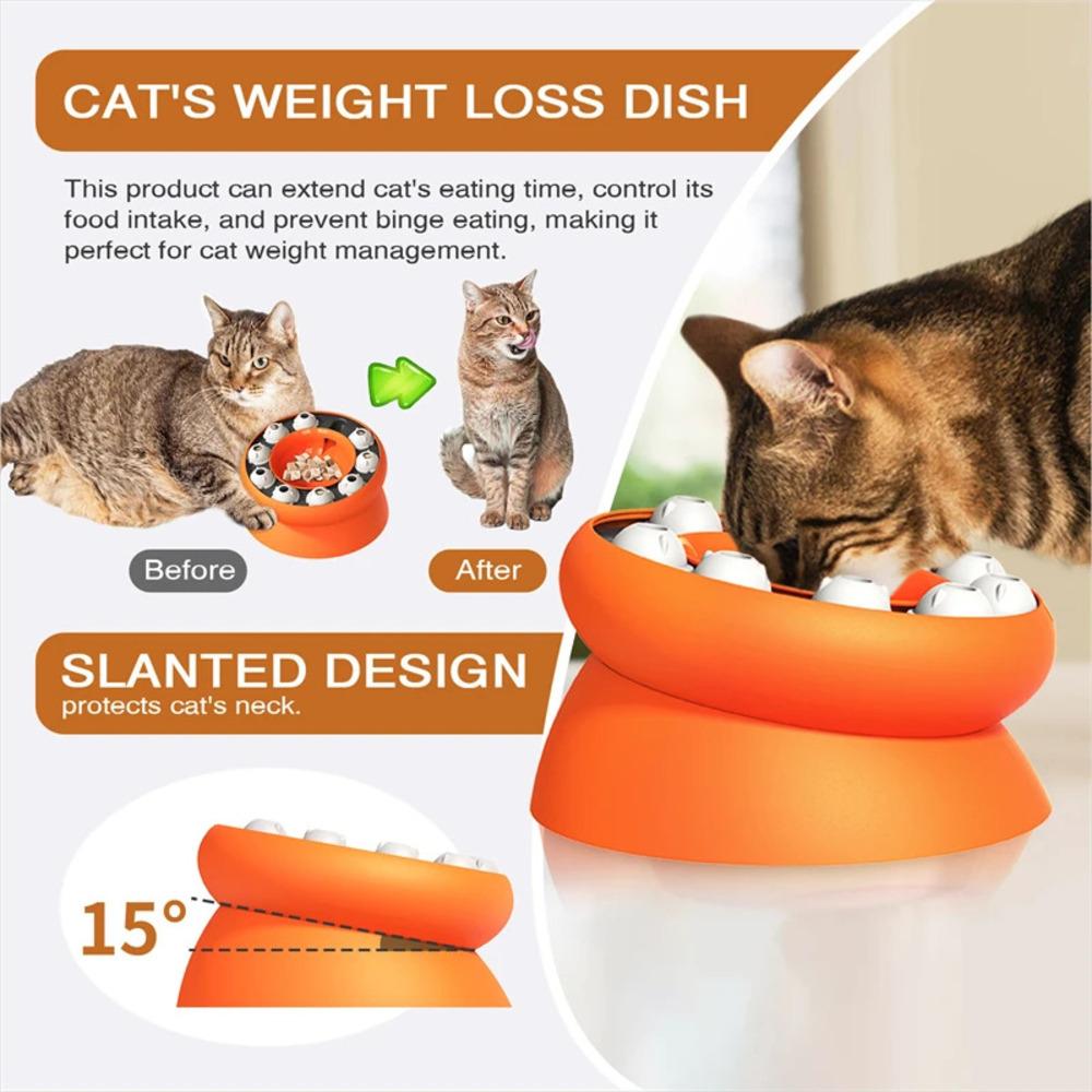 Cat Toys Cats Puzzles Feeder Rotating Slow Feeder Interactive for Indoor Cats Feeder Pet Toy for Aid Pets Digestion And Mental