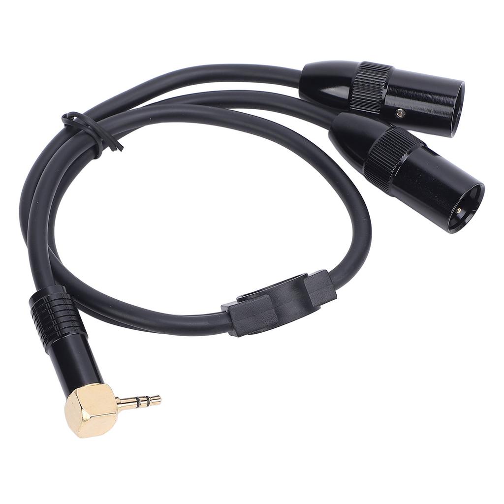 3.5mm to Dual XLR Male Y Splitter Cable 1 8 Stereo 3 Pin 0.5m for Microphone Speakers Stage DJ