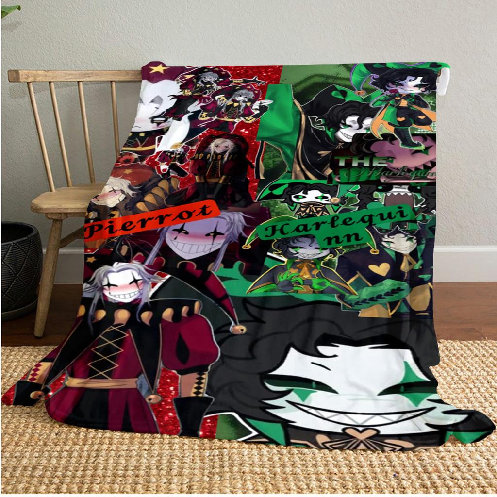 Pierrot Plush Blanket Soft Comfortable All Seasons blanket Sofa Office Naps blanket Outdoor Travel throw Perfect Gift