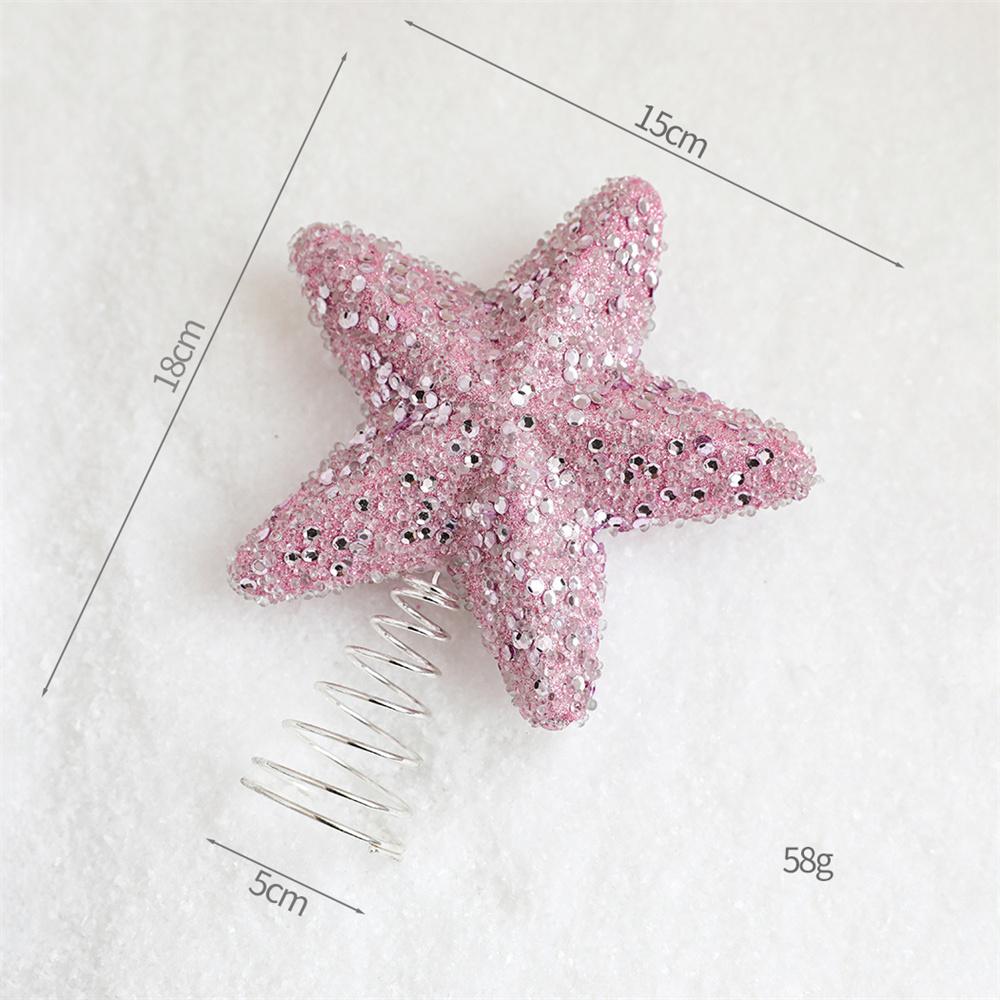 Gradient Pink Glitter Acrylic Christmas Hanging Ornament Assorted Festive Styles Xmas Tree Pendant for Holiday Home Decoration