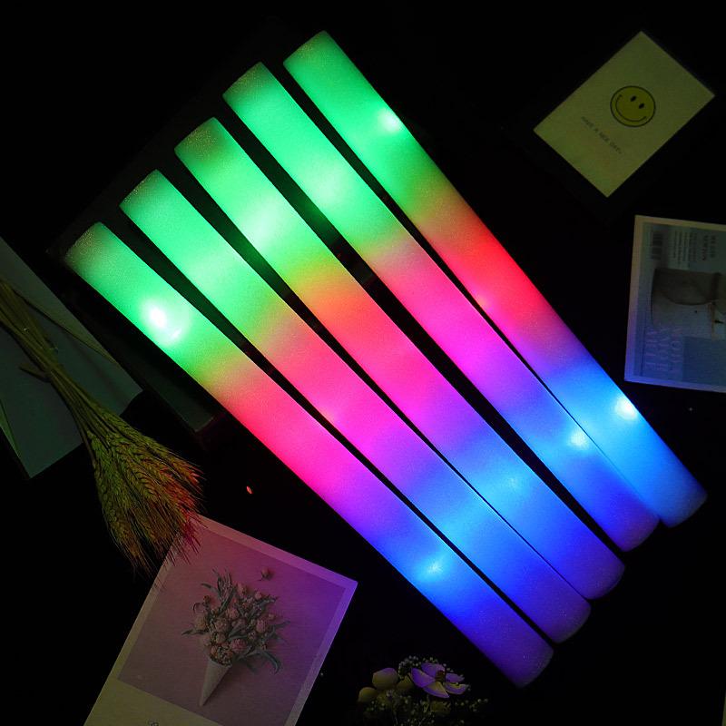 LED Colorful Glow Stick - Customizable Electronic Foam Baton